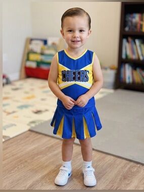 Blue and Yellow Cheer Uniform